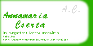 annamaria cserta business card