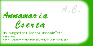 annamaria cserta business card